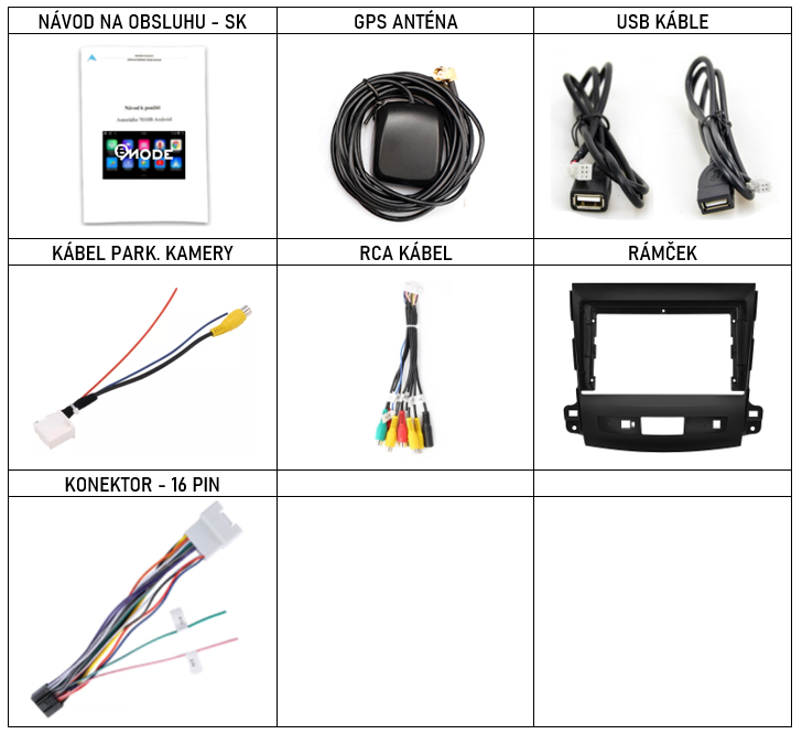 SK Prislusenstvo pre autorádio Bmode BEV43 pre Mitsubishi Outlander Citroen c-crosser Peugeot 4007 s CarPlay AndroidAuto - evtech.sk